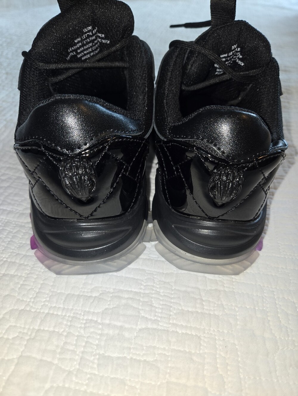 Kurt Geuger London Mini Lettie Eagle Kids Rainbow Accent Black Sneakers - Picture 5 of 9